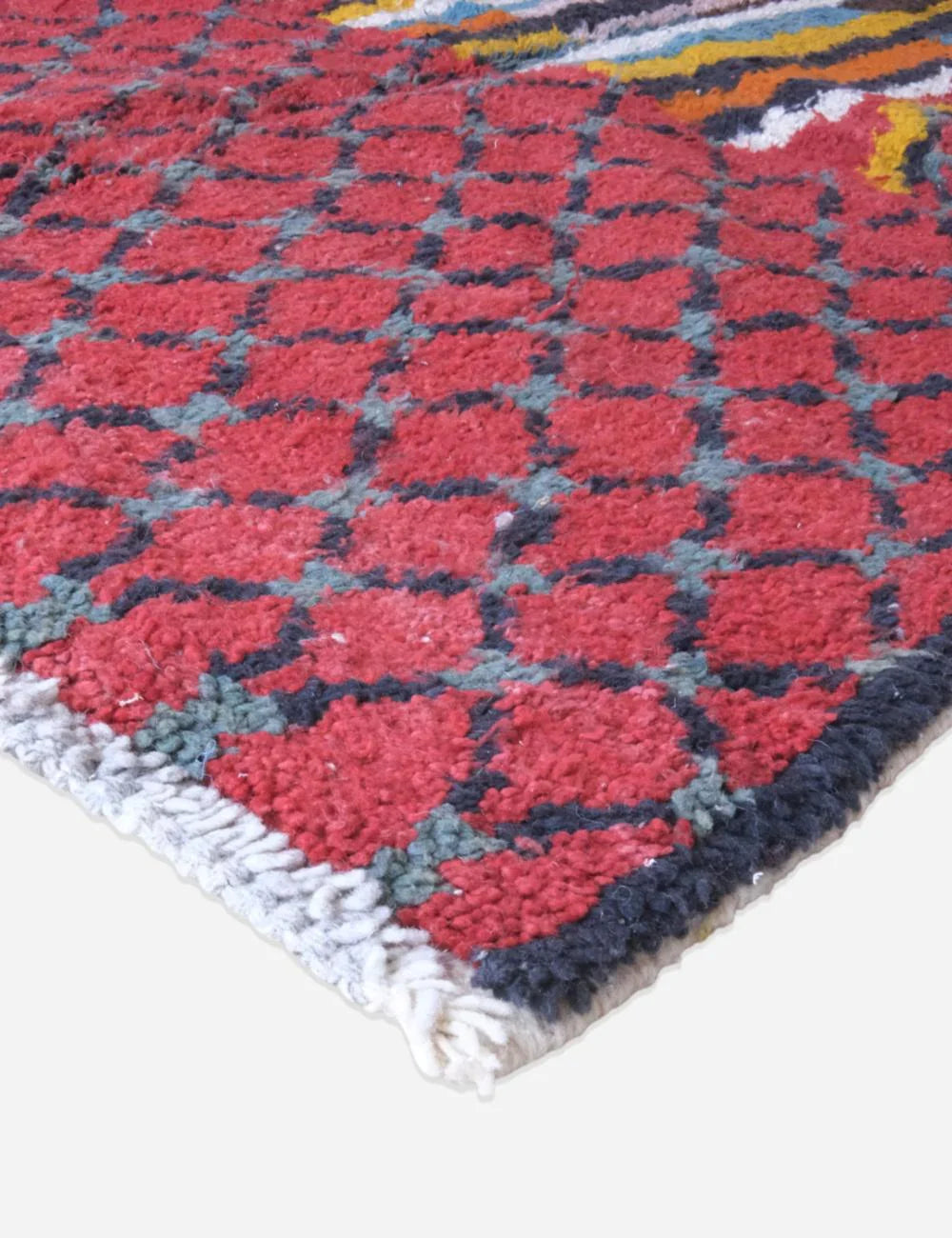 Boujad Moroccan Runner Rug 11.9 x 4.1 ft / 362 x 125 cm - Surcoma
