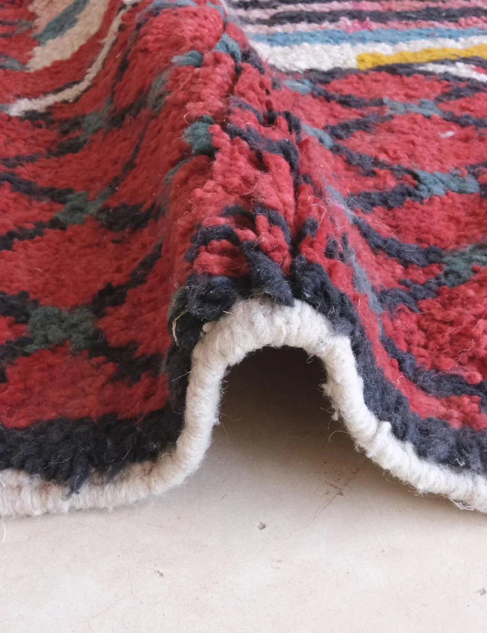 Boujad Moroccan Runner Rug 11.9 x 4.1 ft / 362 x 125 cm - Surcoma