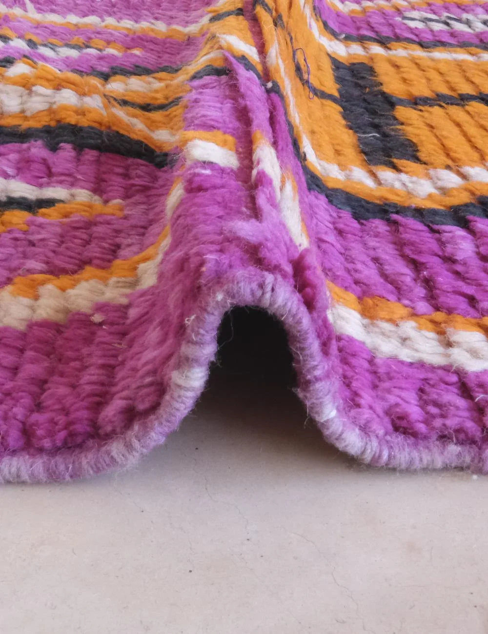 Bright Moroccan Magenta Runner Rug 16.6 x 2.5 ft / 505 x 79 cm