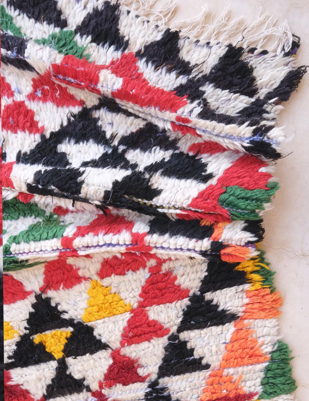 Bright Moroccan Rug 6.7 x 3.1 ft / 204 x 96 cm