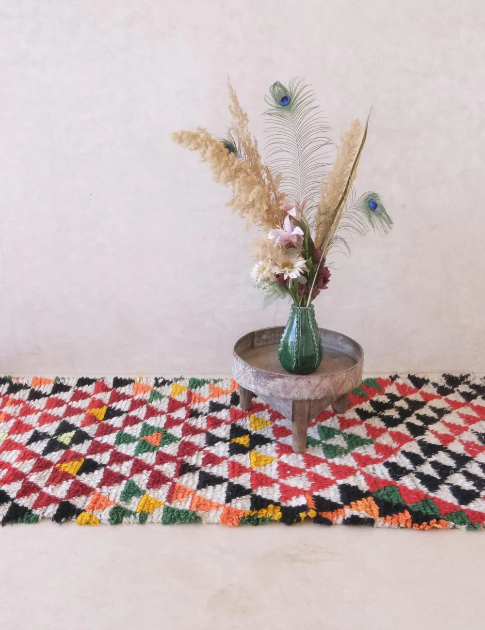 Bright Moroccan Rug 6.7 x 3.1 ft / 204 x 96 cm