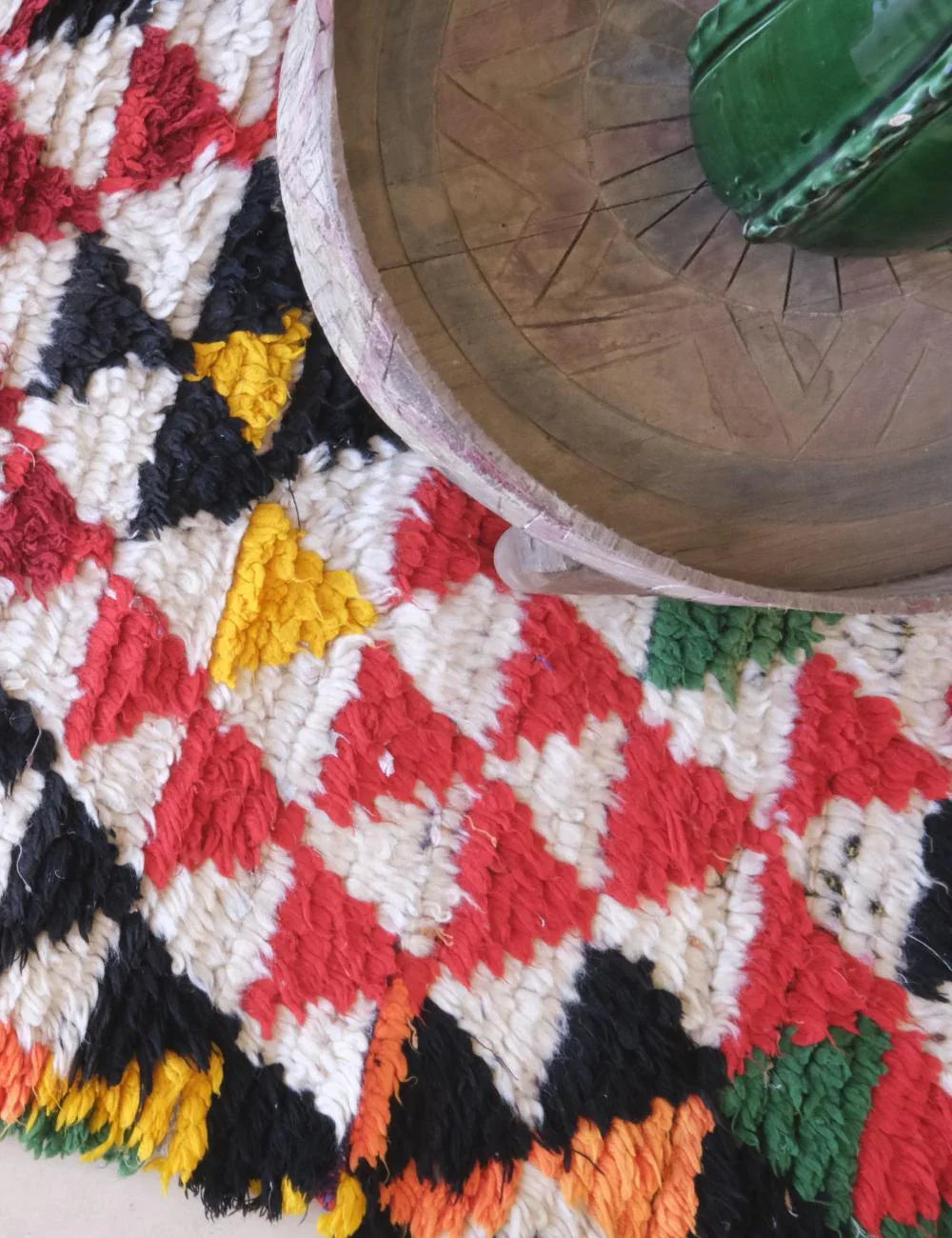 Bright Moroccan Rug 6.7 x 3.1 ft / 204 x 96 cm