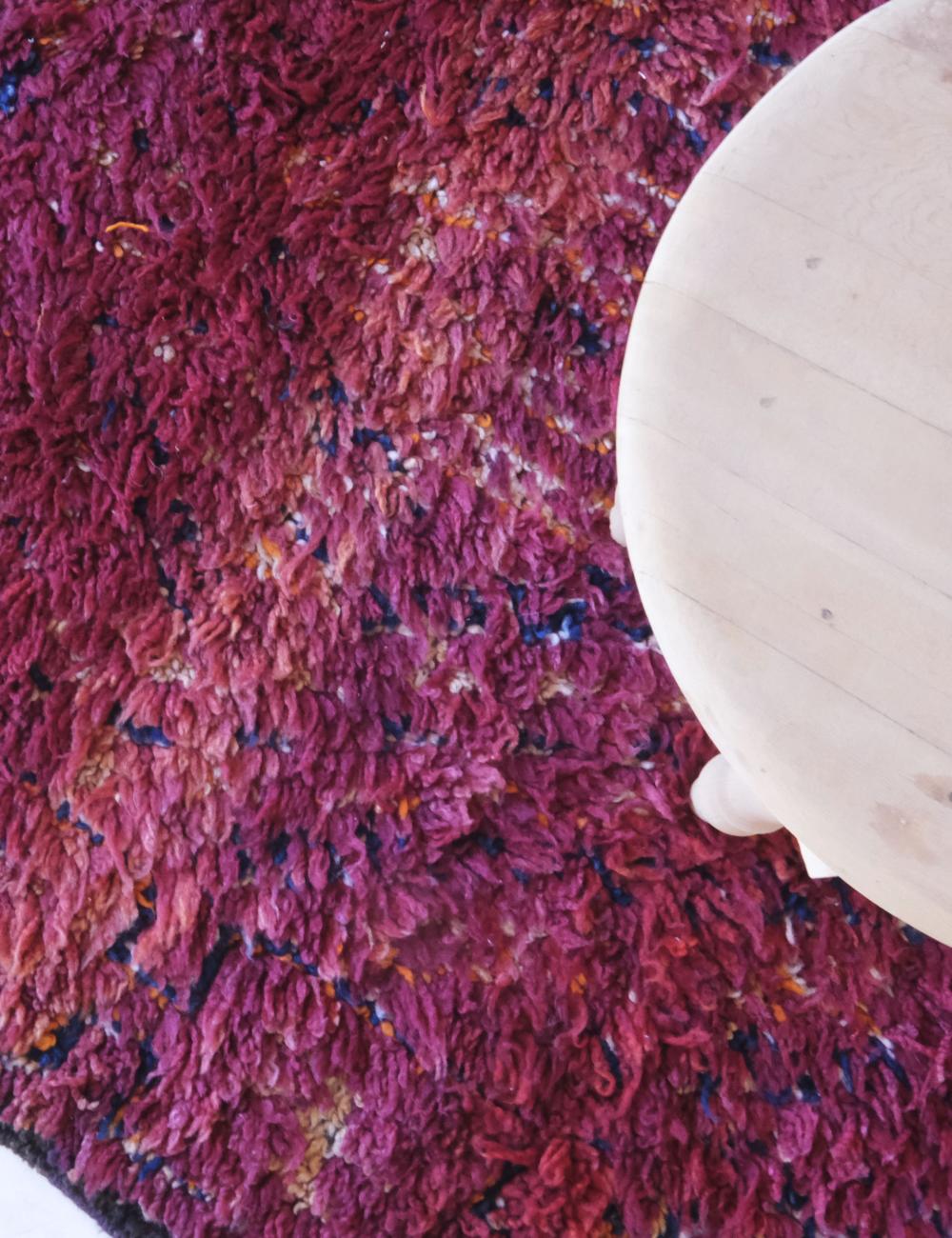 Burgundy Collector Moroccan Wool Rug 9.5 x 6.5 ft / 290 x 200 cm