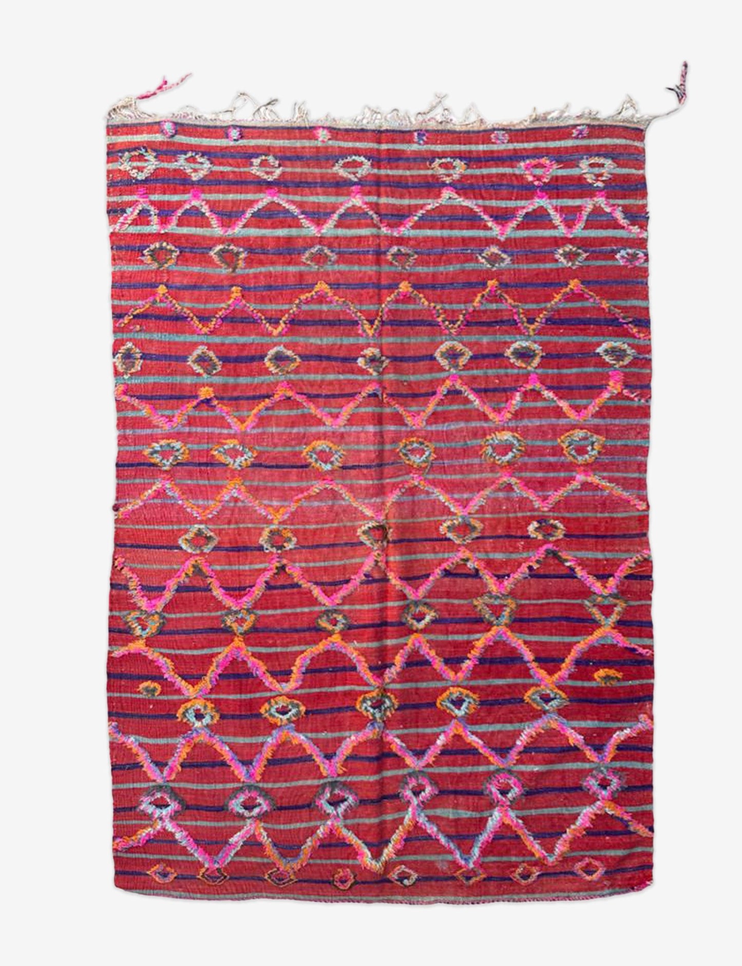 Moroccan colorful kilim talsint 7.2 x 4.5 ft / 220 x 138 cm - Surcoma