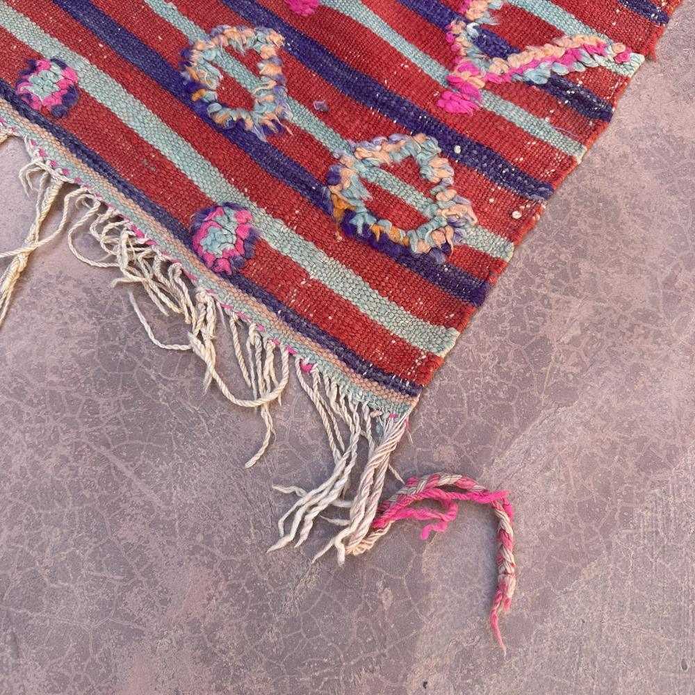 Moroccan colorful kilim talsint 7.2 x 4.5 ft / 220 x 138 cm - Surcoma