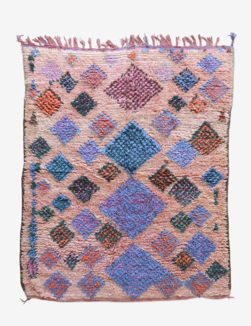 Colorful Moroccan Berber Rug 6.7 x 5.1 ft / 205 x 156 cm - Surcoma