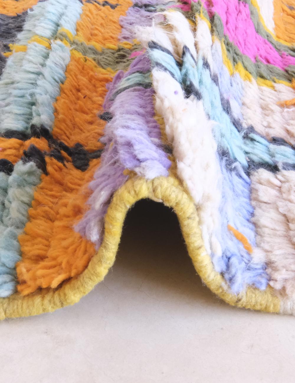 Colorful Moroccan Runner Rug 12.8 x 2.36 ft / 391 x 72 cm