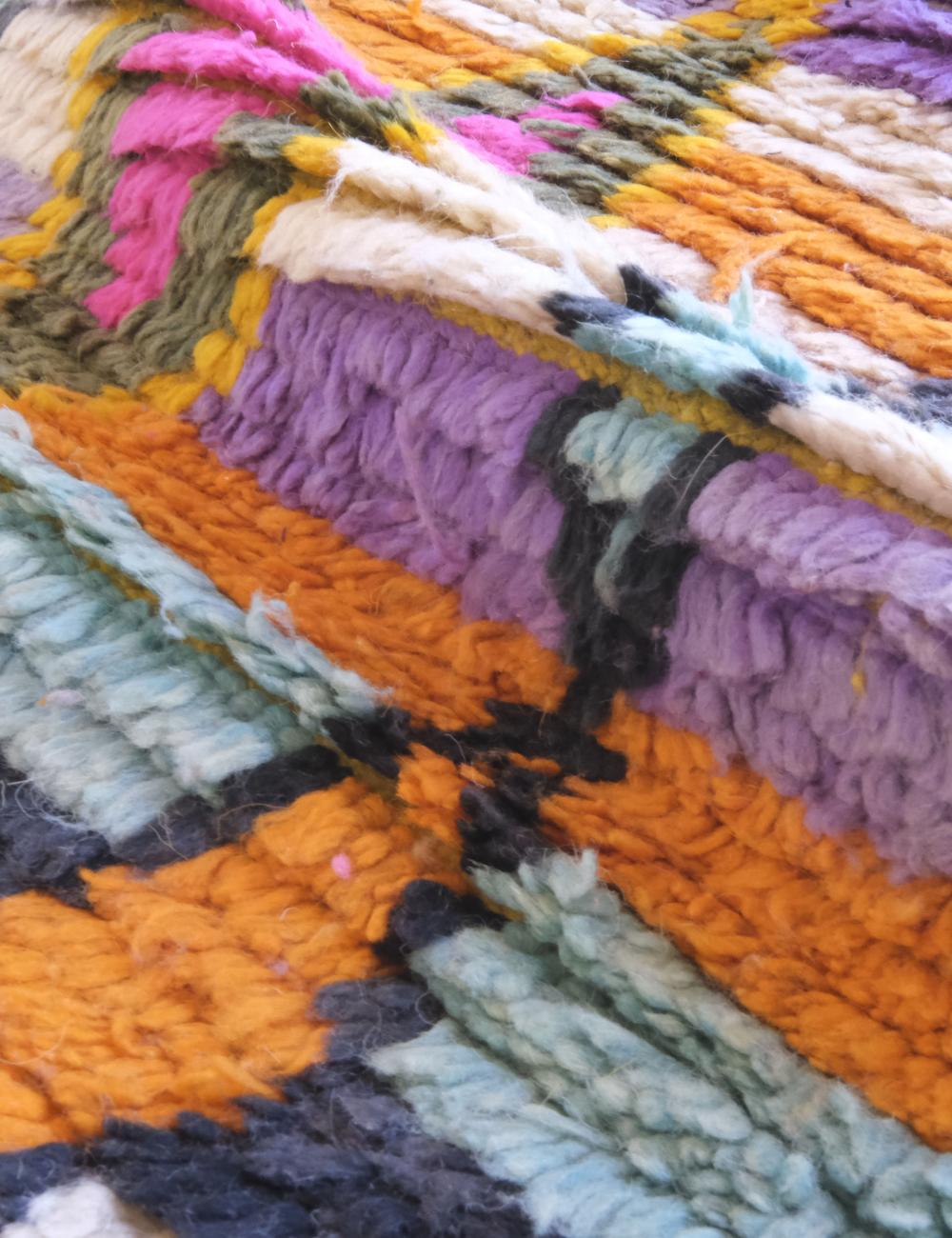 Colorful Moroccan Runner Rug 12.8 x 2.36 ft / 391 x 72 cm