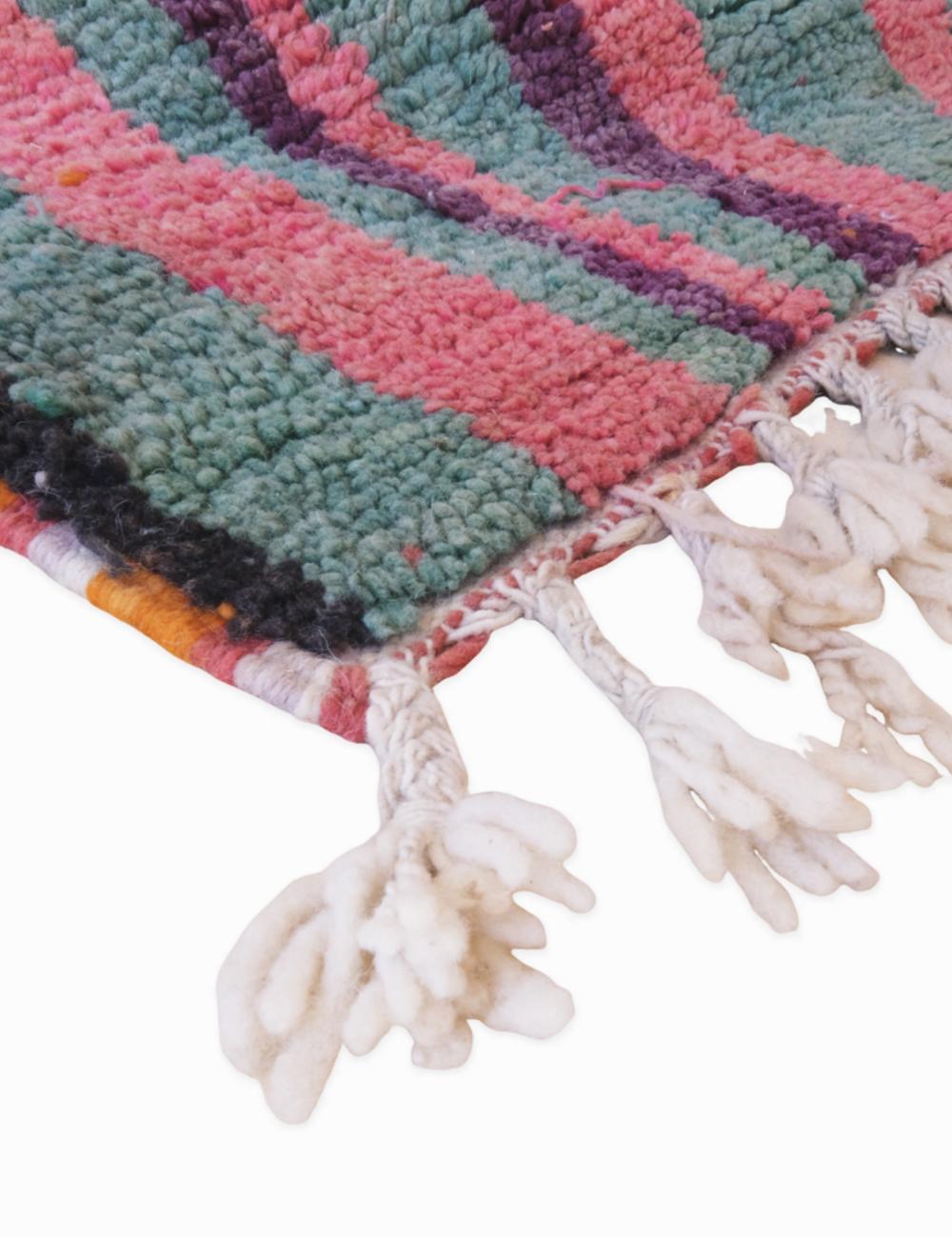 Colorful Runner Moroccan Wool Rug 16 x 2.8 ft / 488 x 86 cm