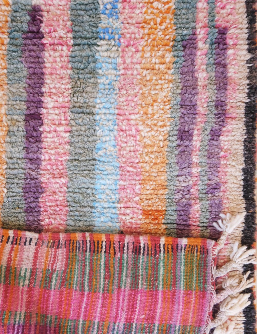 Colorful Runner Moroccan Wool Rug 16 x 2.8 ft / 488 x 86 cm