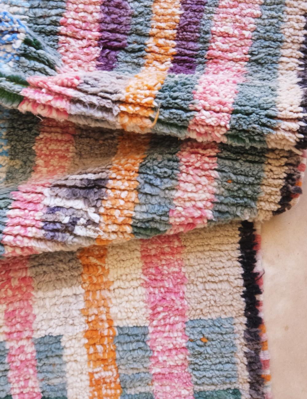 Colorful Runner Moroccan Wool Rug 16 x 2.8 ft / 488 x 86 cm