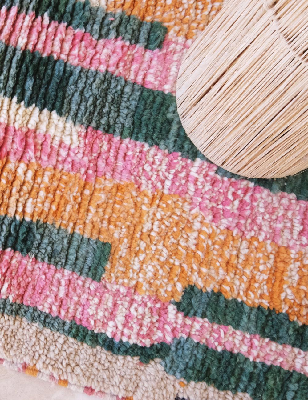 Colorful Runner Moroccan Wool Rug 16 x 2.8 ft / 488 x 86 cm