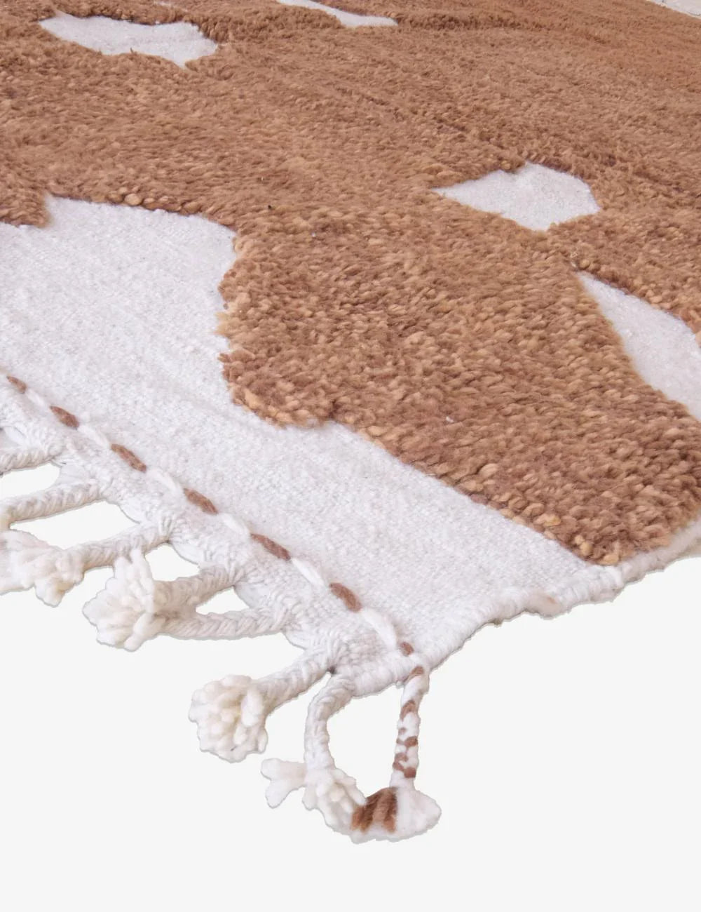 Mocha Brown Moroccan Wool Rug 9.3 x 7.2 ft / 283 x 220 cm - Surcoma