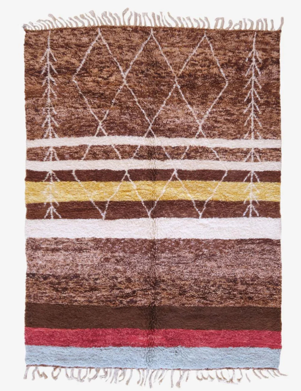 Authentic Tribal Moroccan Wool Rug 9.7 x 7.1 ft / 297 x 219 cm - Surcoma