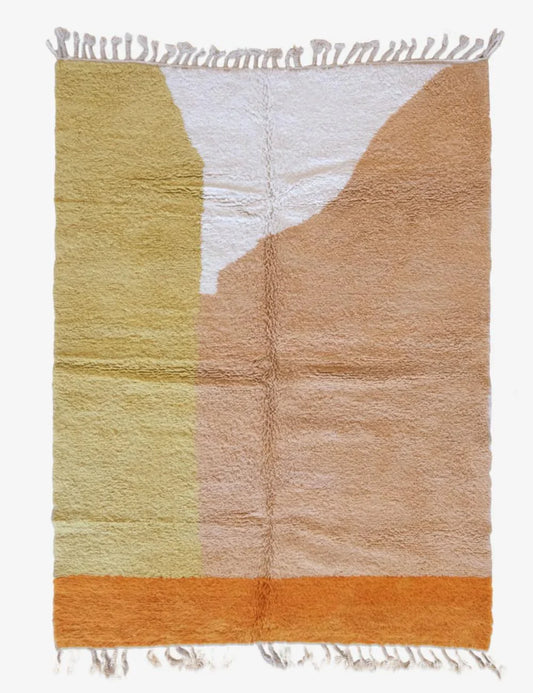 Moroccan Modern Abstract Wool Rug 9.7 x 7.1 ft / 295 x 218 cm - Surcoma