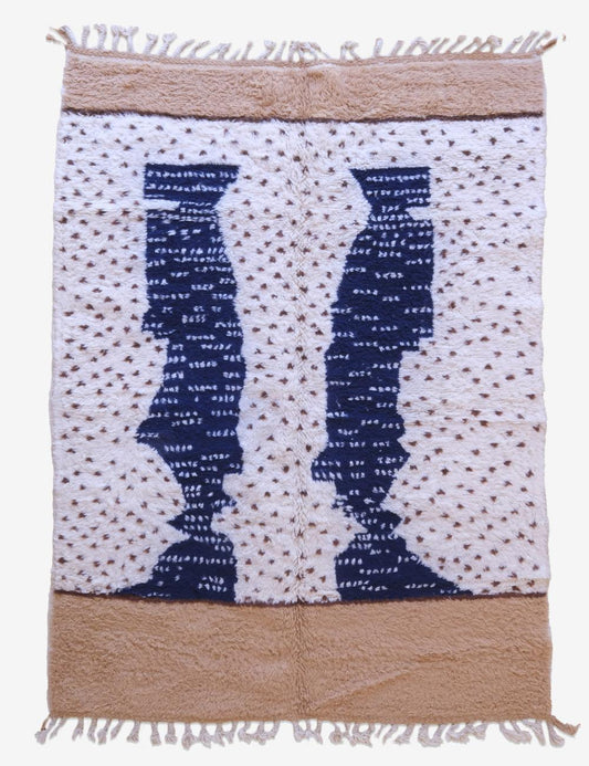 Moroccan Neutral Area Rug 9.3 x 6.8 ft / 282 x 208 cm - Surcoma