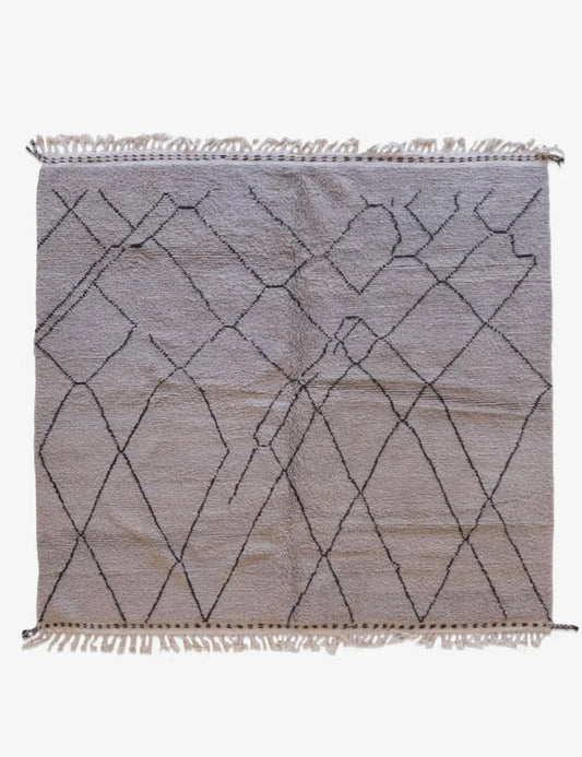Gray Moroccan Rug 9.2 x 8.9 ft / 281 x 274 cm - Surcoma