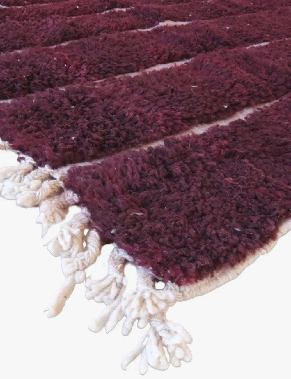 Deep Burgundy Moroccan Wool Rug 9.3 x 7.5 ft / 284 x 231 cm - Surcoma