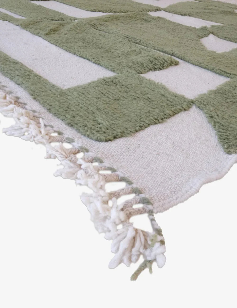 Green Contemporary Moroccan Rug 9.4 x 6.9 ft / 288 x 211 cm - Surcoma