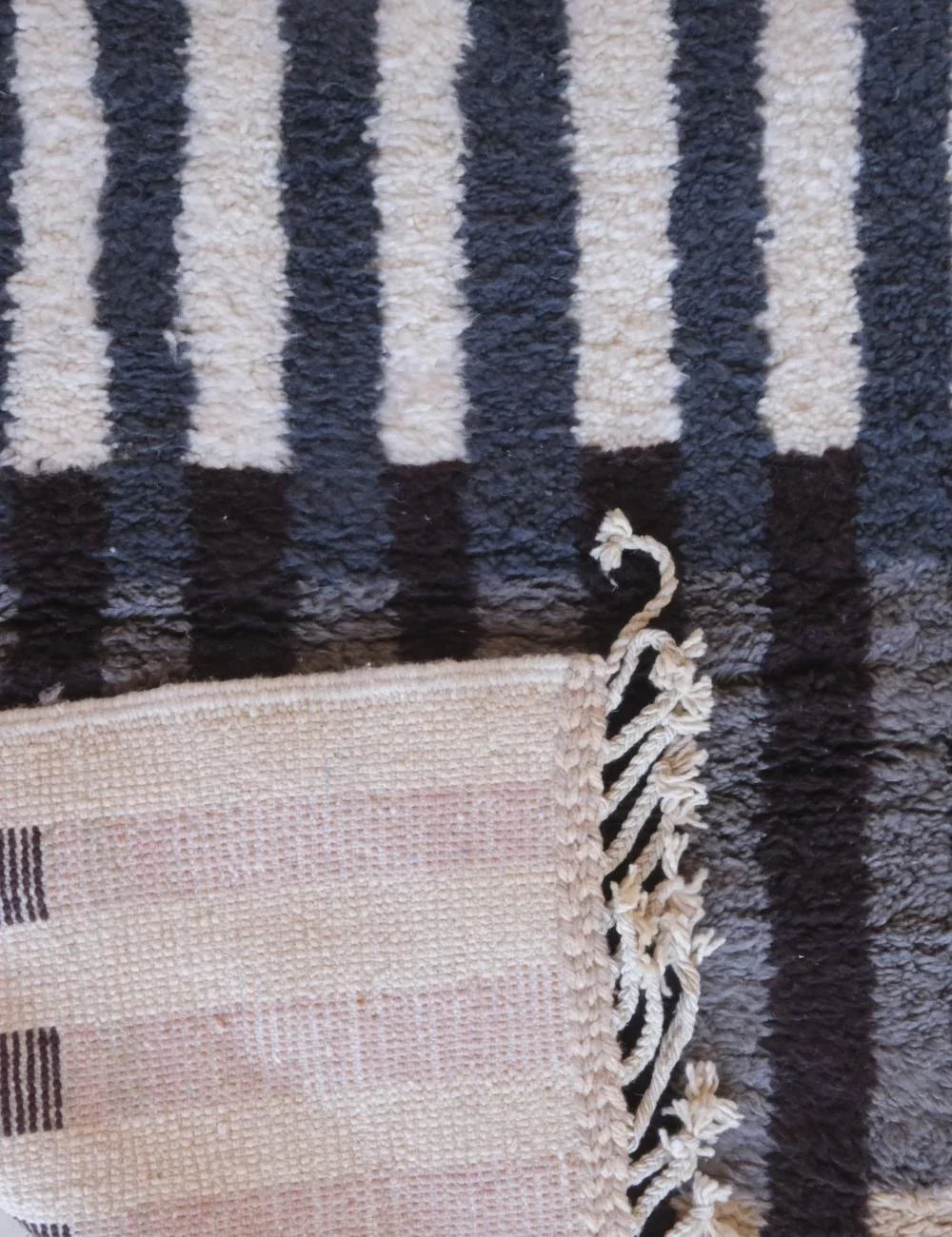 Modern Striped Moroccan Rug 9.8 x 8.3 ft / 300 x 253 cm - Surcoma