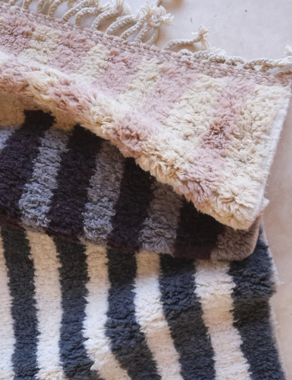 Modern Striped Moroccan Rug 9.8 x 8.3 ft / 300 x 253 cm - Surcoma