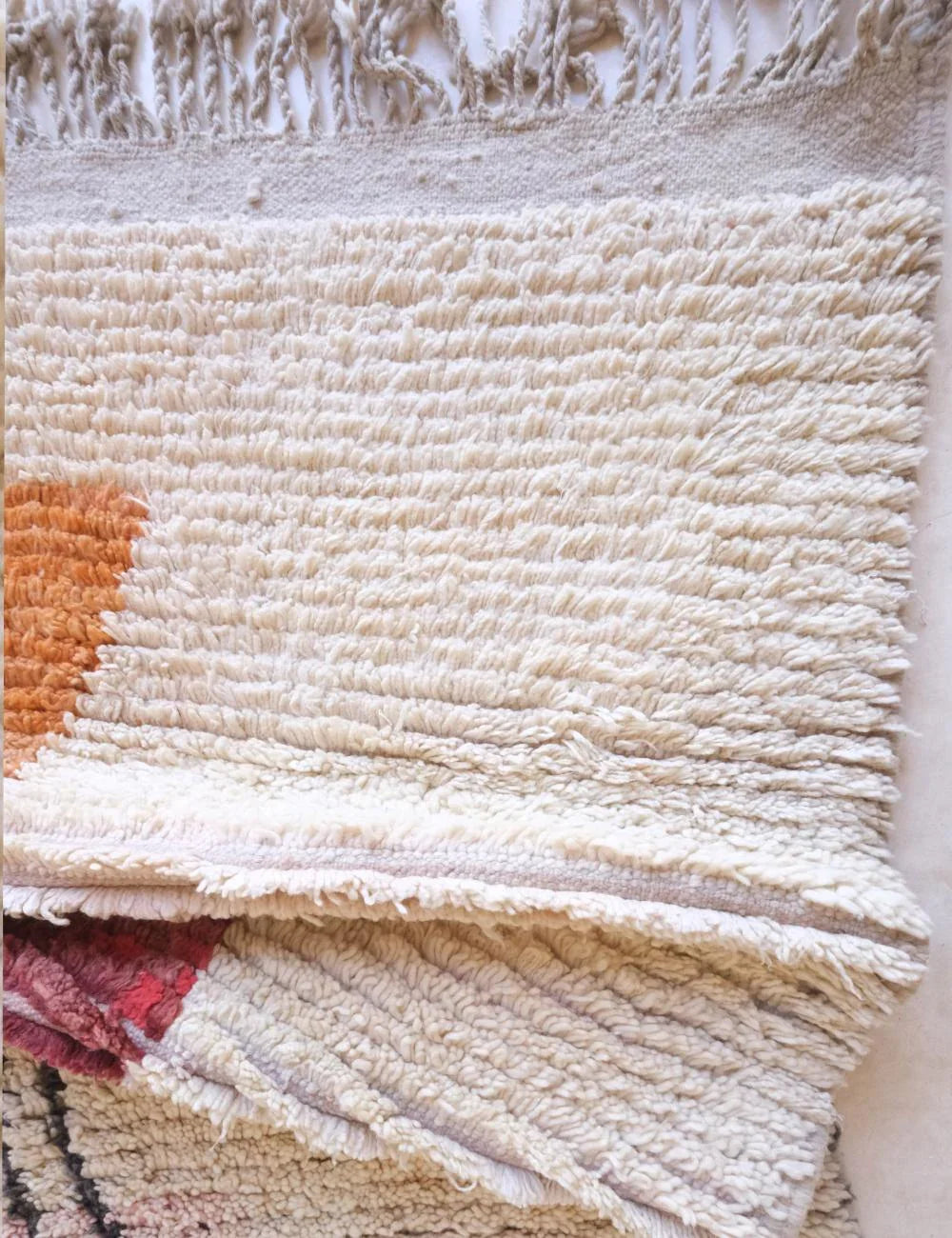 Moroccan Wool Neutral Rug 9.8 x 8.8 ft / 300 x 269 cm - Surcoma