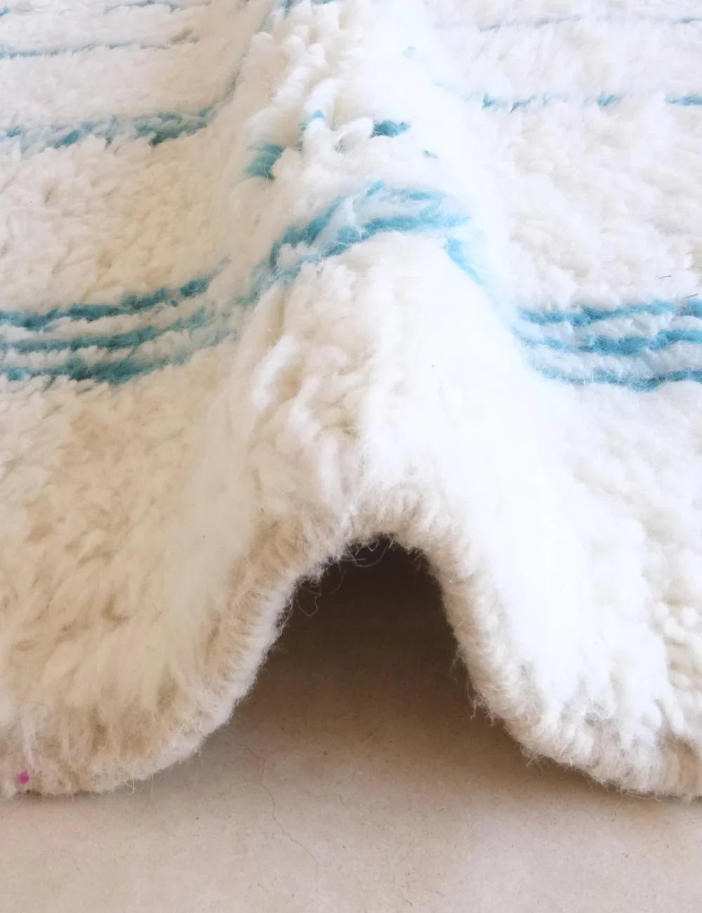 Moroccan Baby Blue Wool Rug 9.2 x 7 ft / 280 x 214 cm - Surcoma