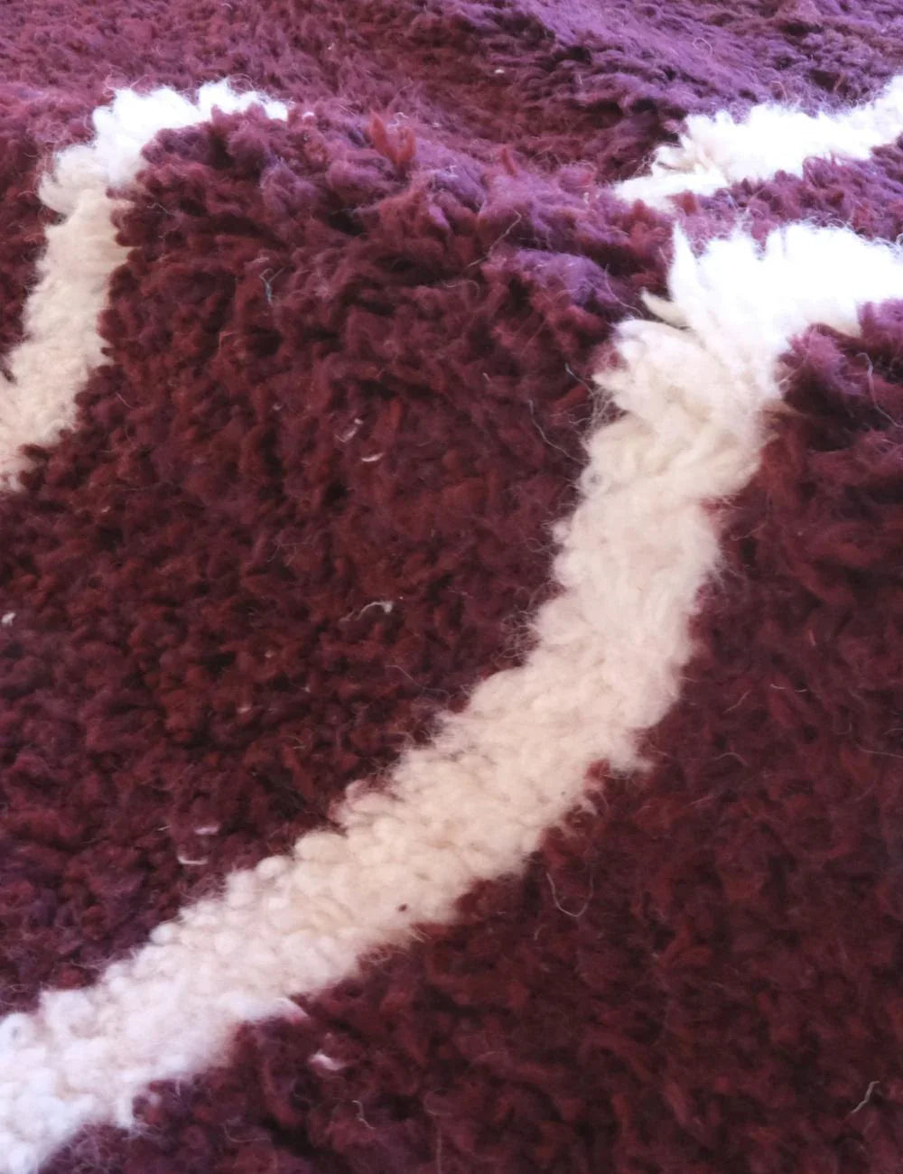 Burgundy Moroccan Wool Rug 10 x 8.4 ft / 306 x 257 cm - Surcoma