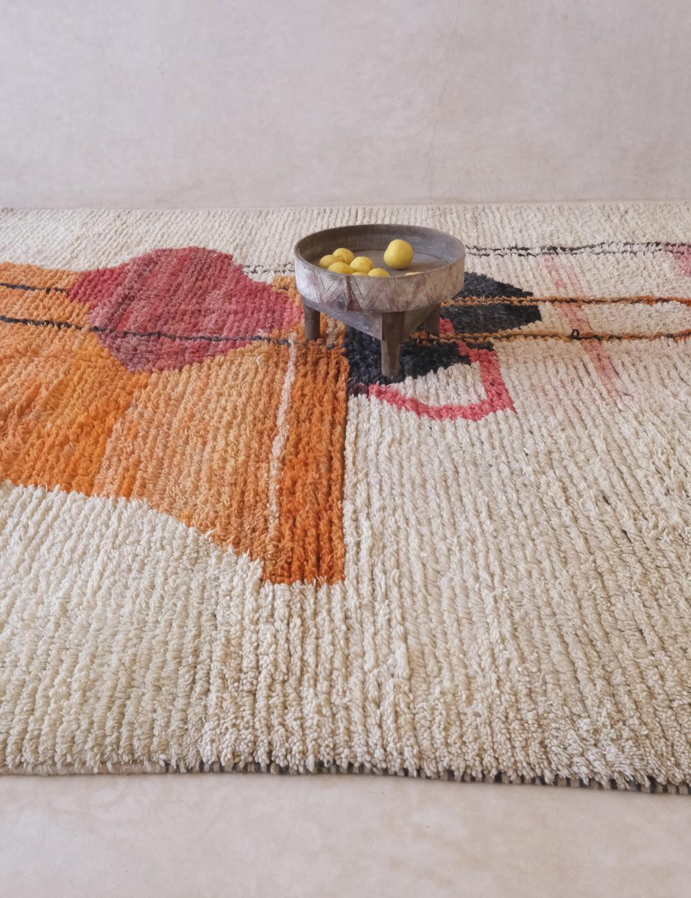 Moroccan Wool Neutral Rug 9.8 x 8.8 ft / 300 x 269 cm - Surcoma