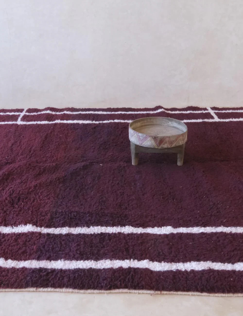 Burgundy Moroccan Wool Rug 10 x 8.4 ft / 306 x 257 cm - Surcoma