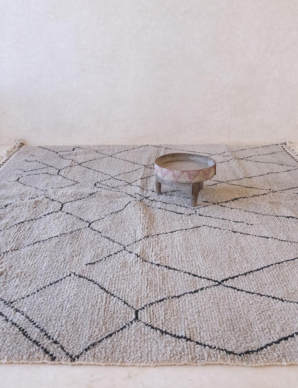 Gray Moroccan Rug 9.2 x 8.9 ft / 281 x 274 cm - Surcoma