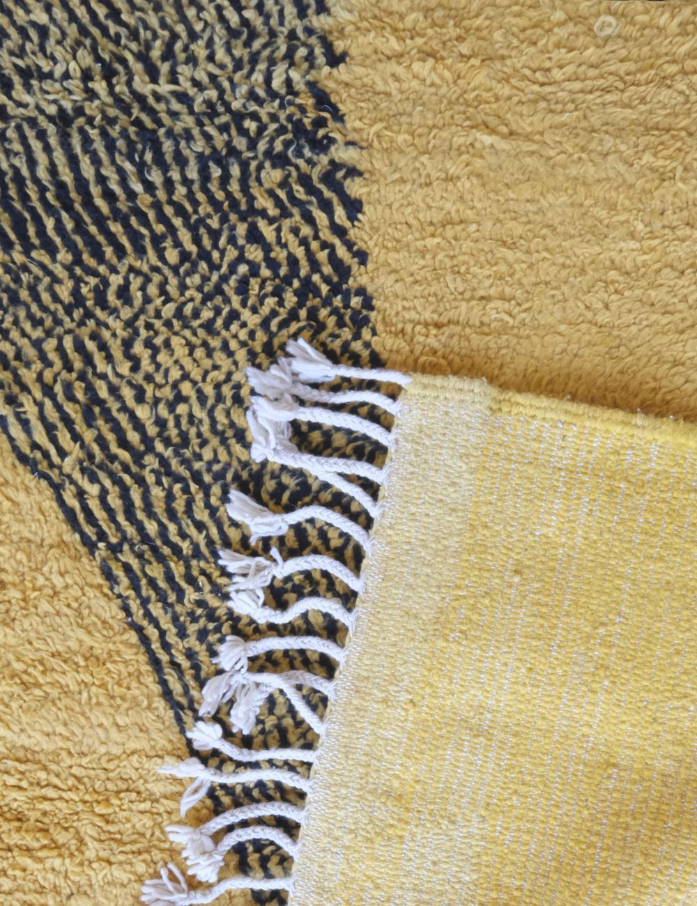 Yellow Moroccan Wool Rug 10.3 x 8.5 ft / 313 x 260 cm - Surcoma