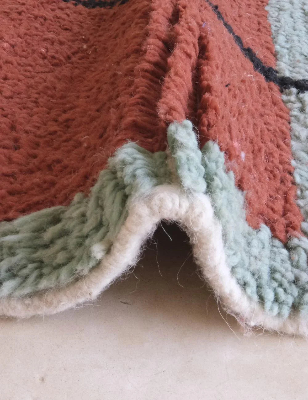 Brick Red Moroccan Rug 9.7 x 6.9 ft / 296 x 212 cm - Surcoma