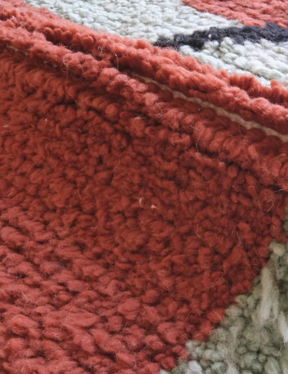 Brick Red Moroccan Rug 9.7 x 6.9 ft / 296 x 212 cm - Surcoma