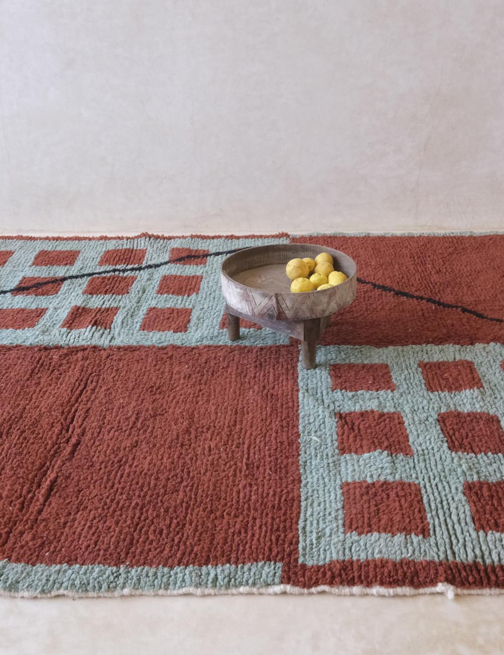 Brick Red Moroccan Rug 9.7 x 6.9 ft / 296 x 212 cm - Surcoma