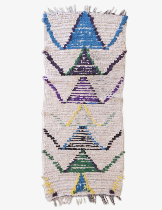 Moroccan Beige Rug 5.2 x 2.3 ft / 158 x 70 cm - Surcoma