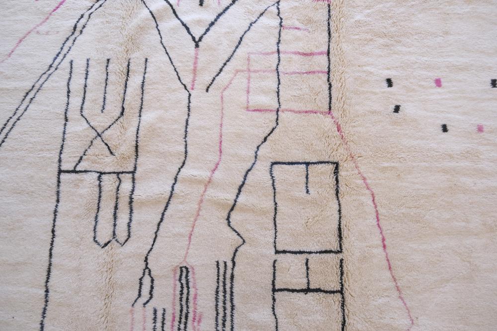 Abstract Moroccan Beni Mrirt Wool Rug 13.1 x 9.7 ft / 400 x 298 cm - Surcoma