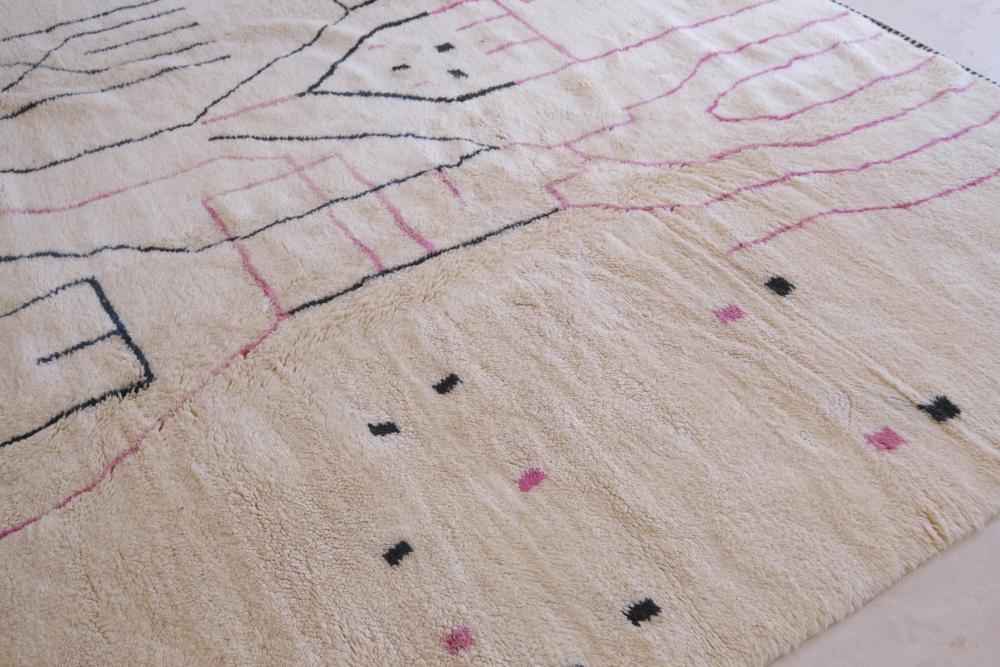 Abstract Moroccan Beni Mrirt Wool Rug 13.1 x 9.7 ft / 400 x 298 cm - Surcoma