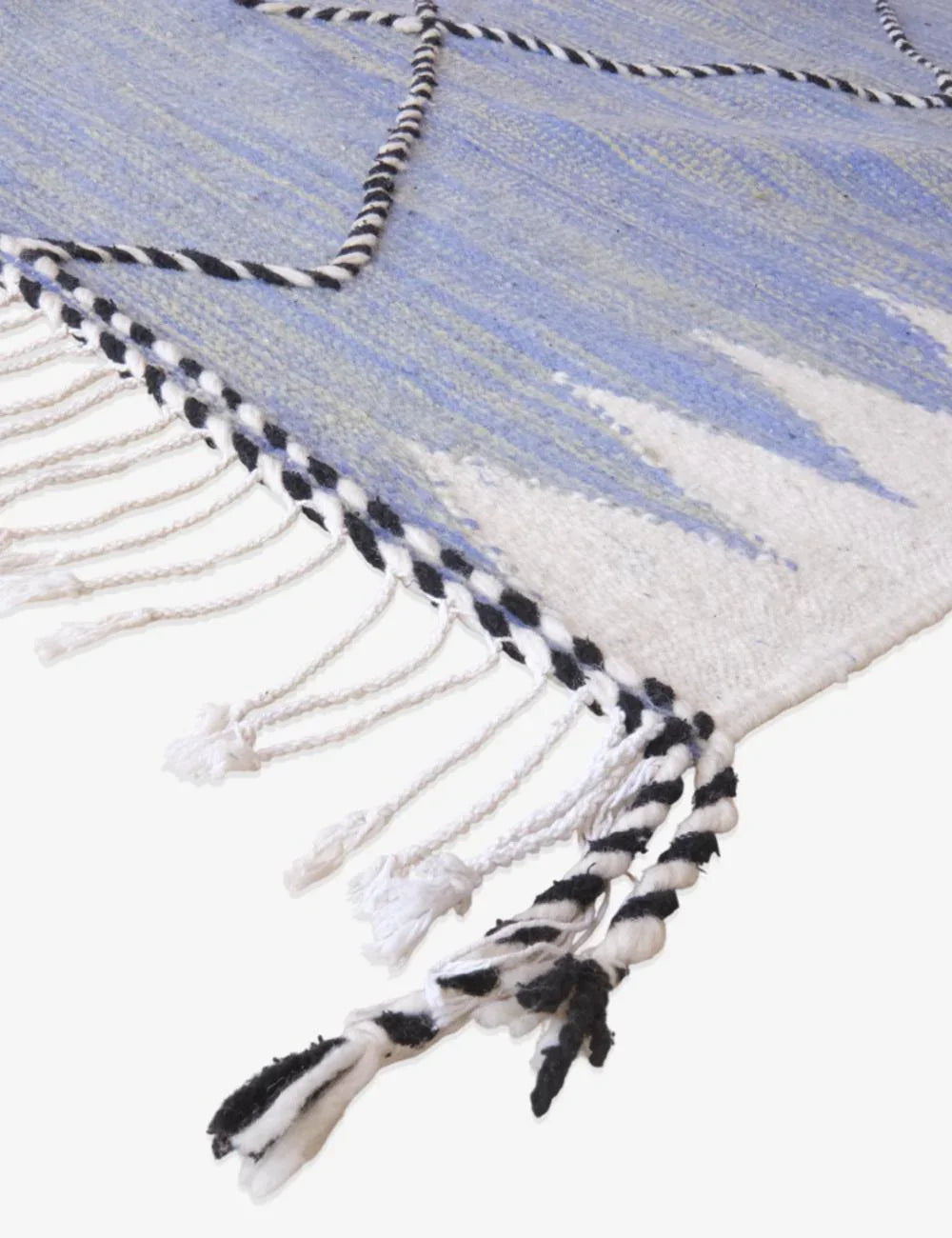 Flatwoven Blue Moroccan Kilim Rug 10.2 x 6.5 ft / 312 x 200 cm - Surcoma