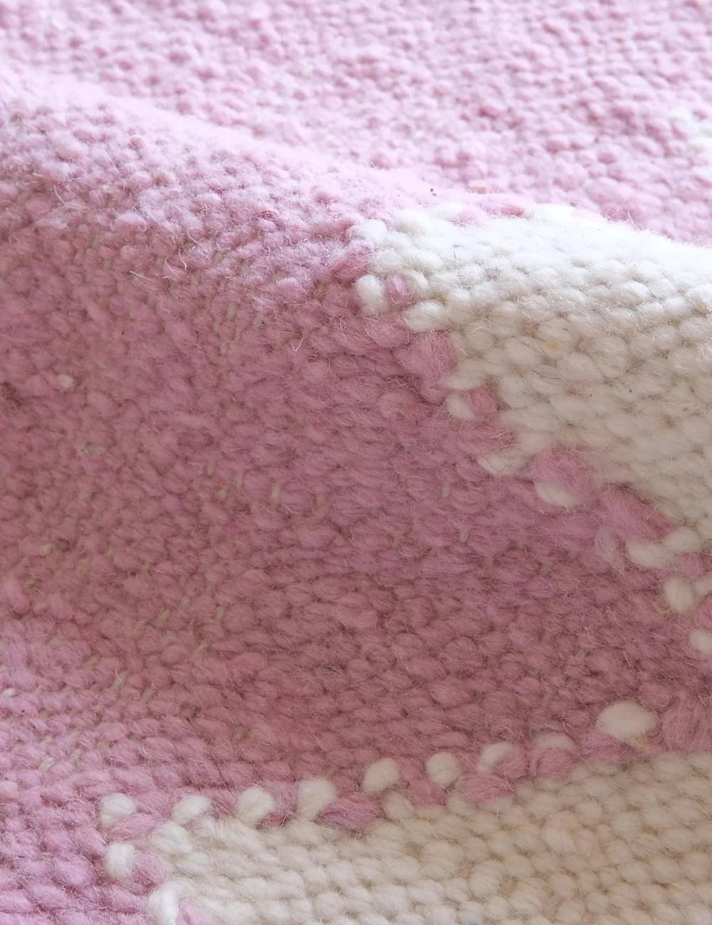 Flatwoven Pink Moroccan Runner Rug 9.7 x 3.5 ft / 296 x 109 cm - Surcoma