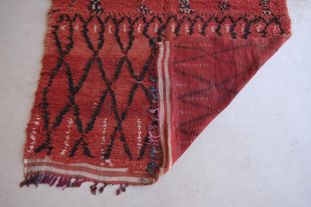 Genuine Red Abstract Moroccan Rug 10.7 x 6.9 ft / 327 x 212 cm - Surcoma