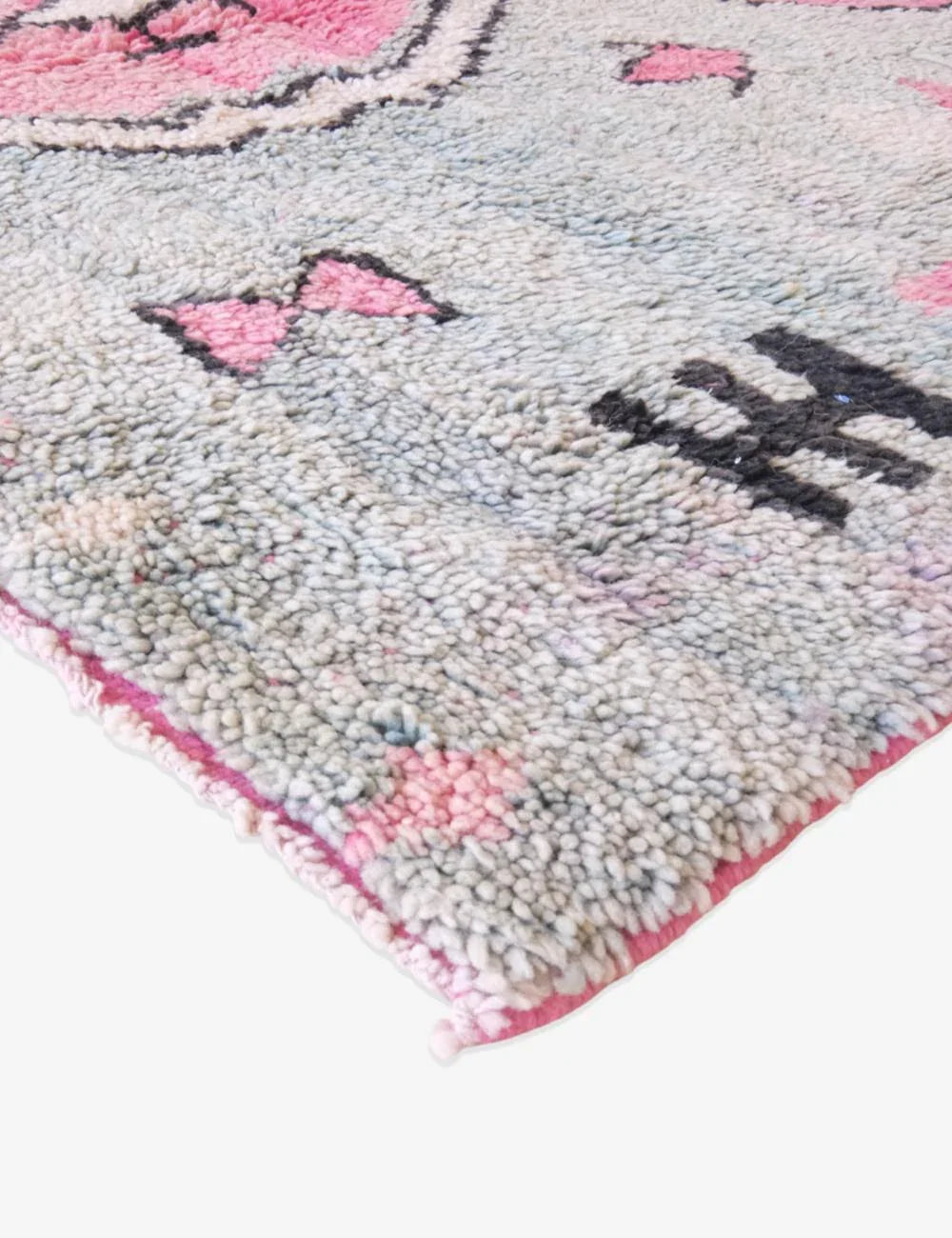 Green Boujad Wool Rug 7.3 x 5 ft / 223 x 155 cm - Surcoma