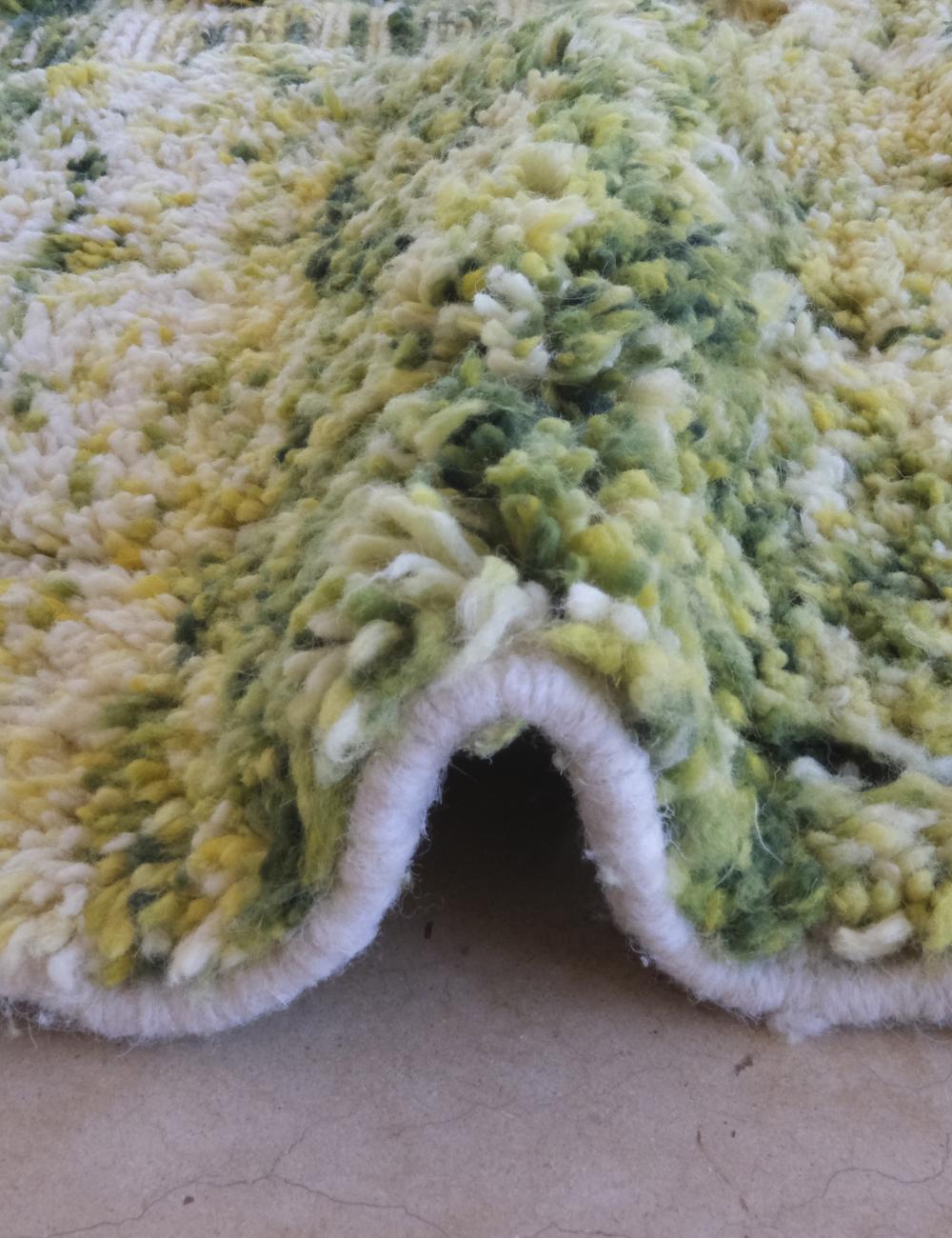 Yellow-Green Moroccan Rug With Gradient Tones 8.7 x 5.1 ft / 264 x 157 cm