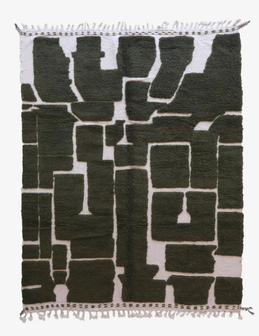 Green Moroccan Contemporary Rug 9.6 x 7 ft / 294 x 216 cm - Surcoma