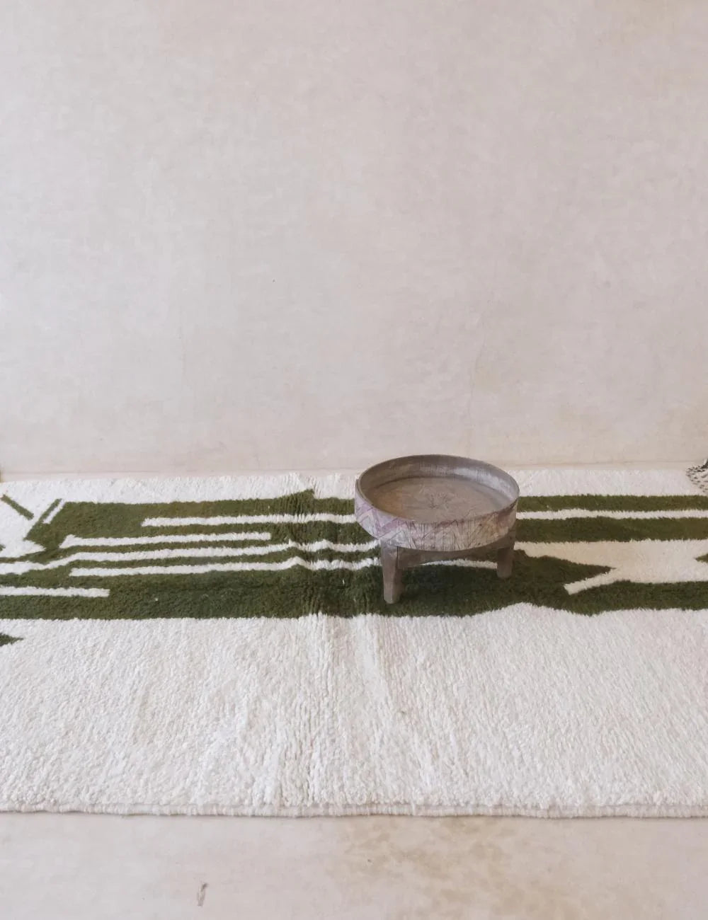 Green Hand-knotted Abstract Moroccan Rug 8.2 x 5.1 ft / 251 x 156 cm - Surcoma