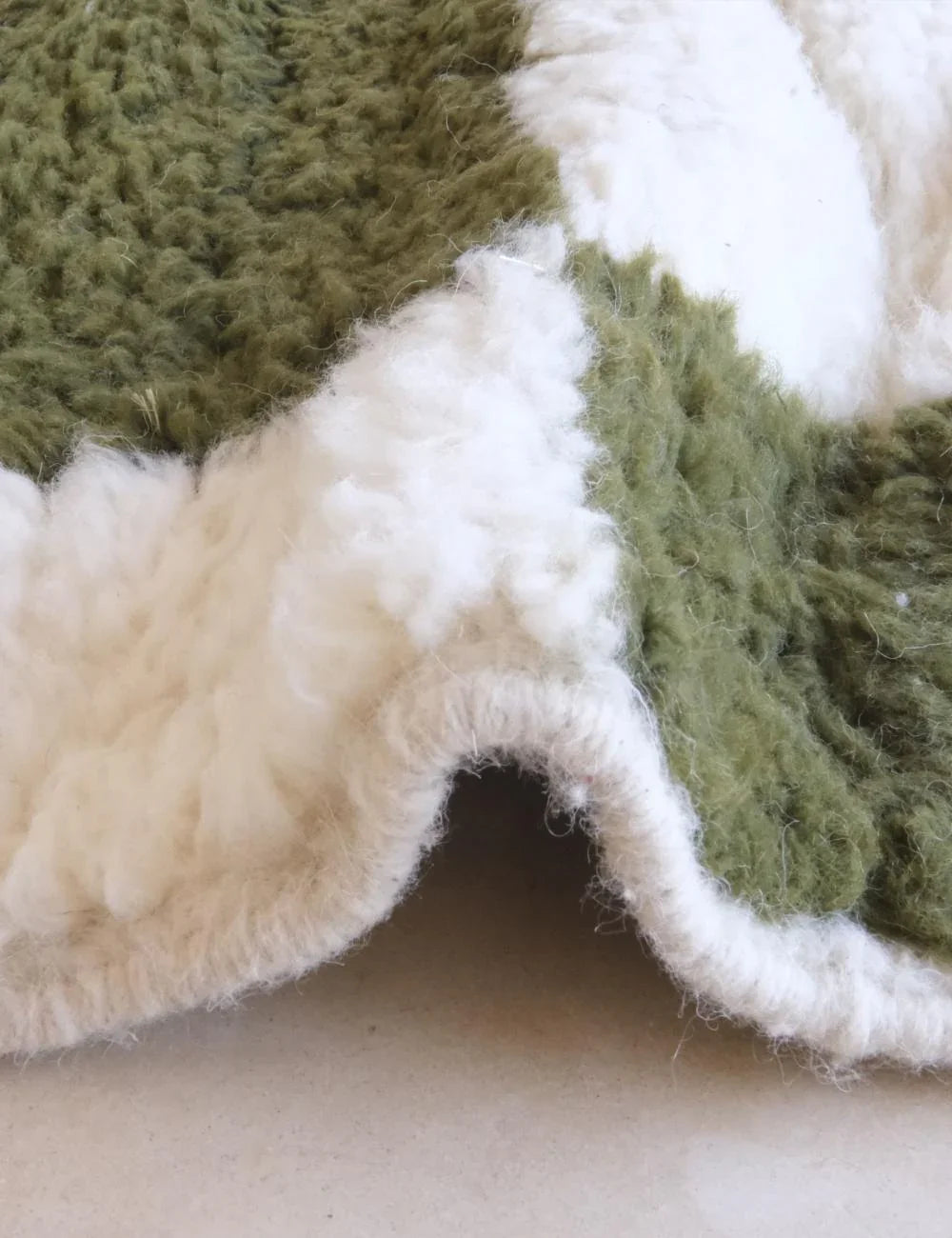 Green Moroccan Wool Rug 11.5 x 8.3 ft / 352 x 254 cm - Surcoma