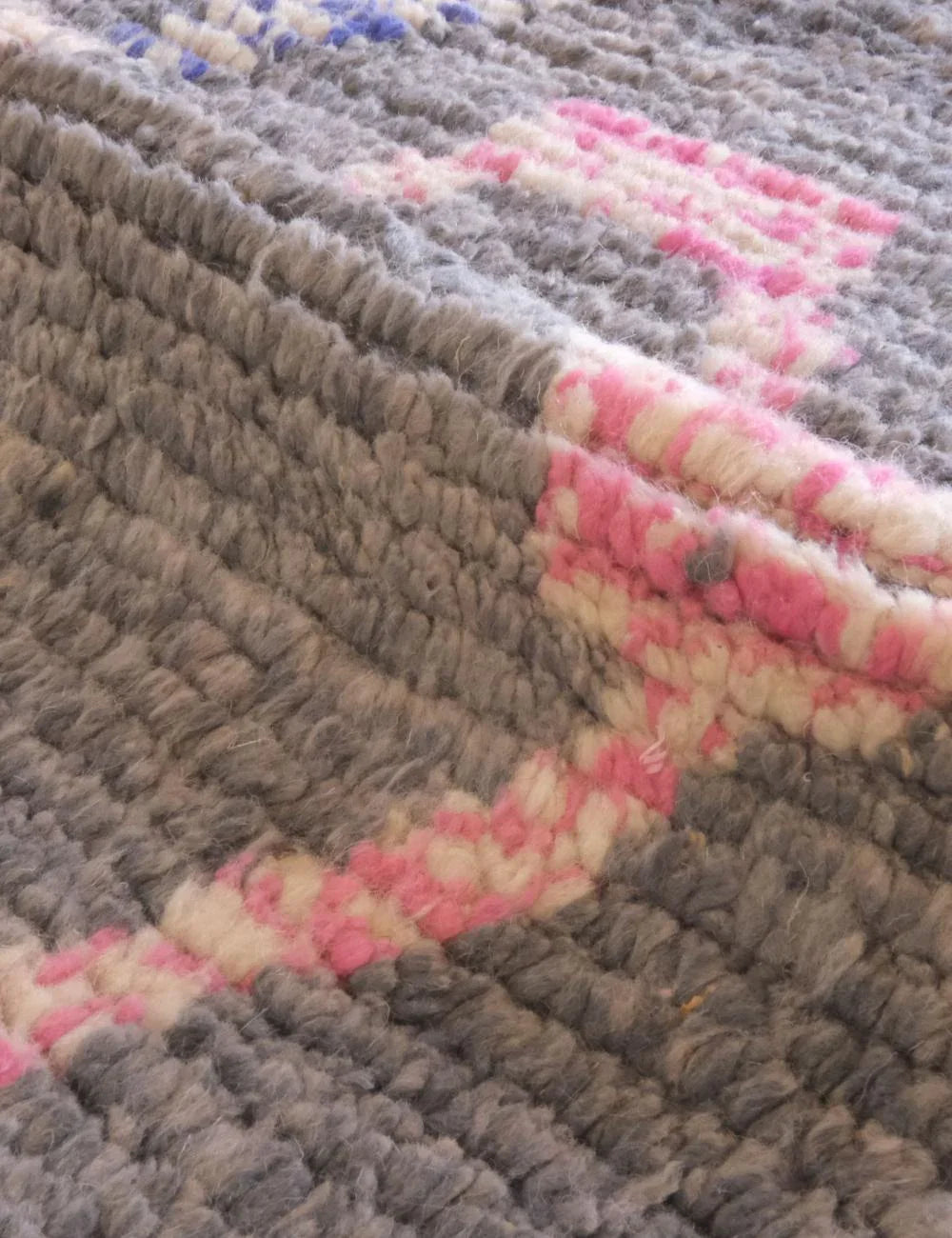 Grey Moroccan Runner Rug 13.5 x 2.5 ft / 410 x 78 cm