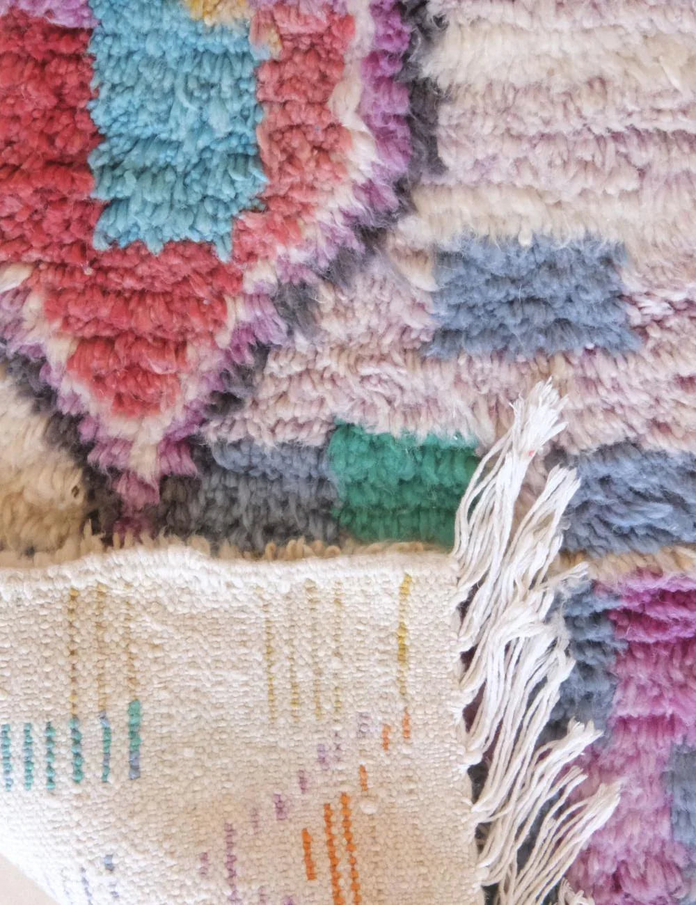 Hallway Moroccan Wool Rug 7.5 x 2.3 ft / 228 x 70 cm - Surcoma