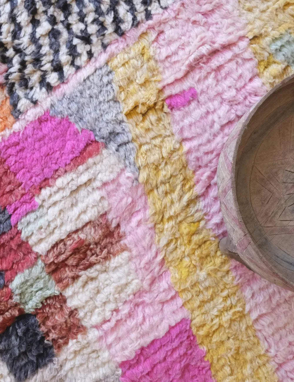 Hand-Knotted Colorful Moroccan Wool Rug 11.3 x 8.1 ft / 343 x 248 cm - Surcoma