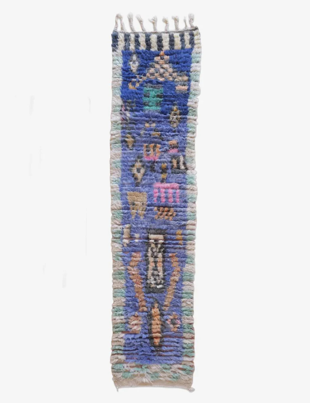 Hand-Knotted Moroccan Runner Rug 9.5 x 2.1 ft / 291 x 64 cm - Surcoma